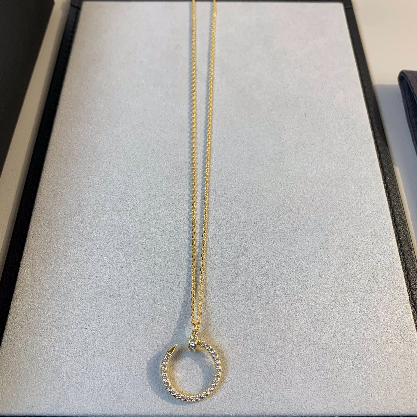 [Olivia JW]JUSTE NECKLACE GOLD DIAMONDS