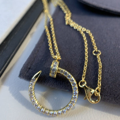 [Olivia JW]JUSTE NECKLACE GOLD DIAMONDS