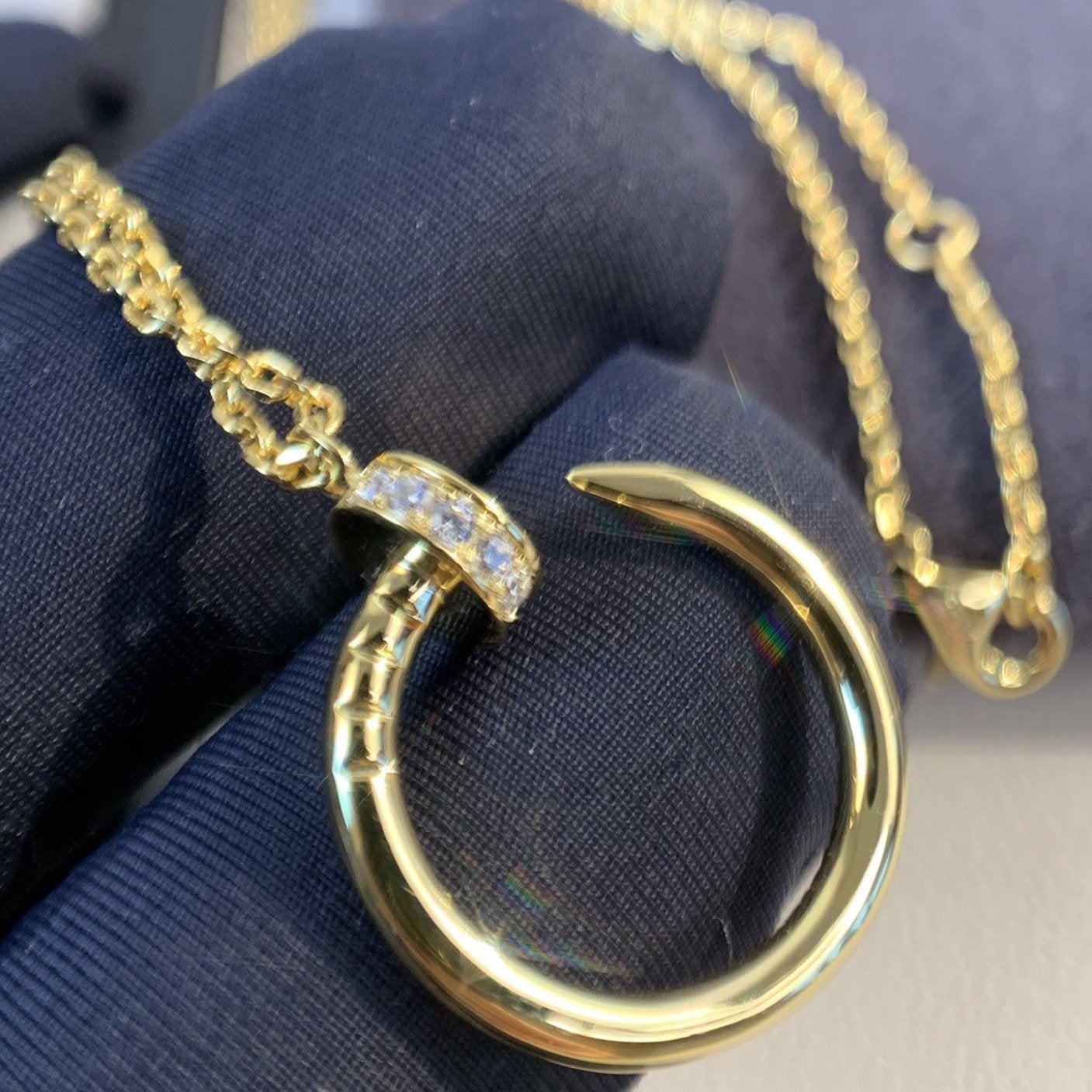 [Olivia JW]JUSTE NECKLACE GOLD DIAMONDS