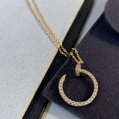 [Olivia JW]JUSTE NECKLACE PINK GOLD DIAMONDS