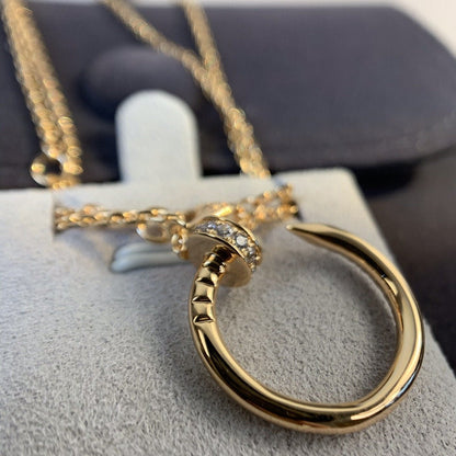 [Olivia JW]JUSTE NECKLACE PINK GOLD DIAMONDS