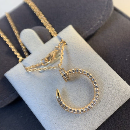 [Olivia JW]JUSTE NECKLACE PINK GOLD DIAMONDS