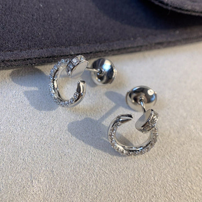 [Olivia JW]JUSTE EARRINGS SILVER DIAMONDS