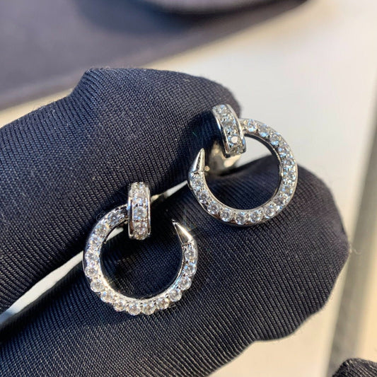 [Olivia JW]JUSTE EARRINGS SILVER DIAMONDS