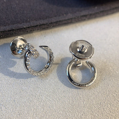 [Olivia JW]JUSTE EARRINGS SILVER DIAMONDS