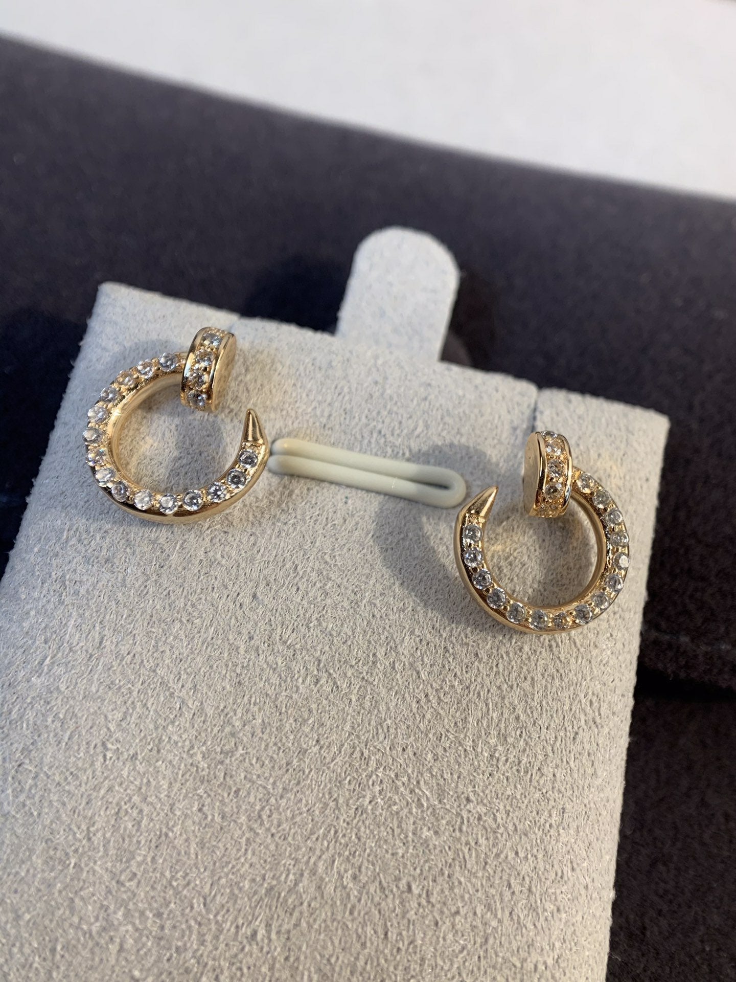 [Olivia JW]JUSTE EARRINGS GOLD DIAMONDS