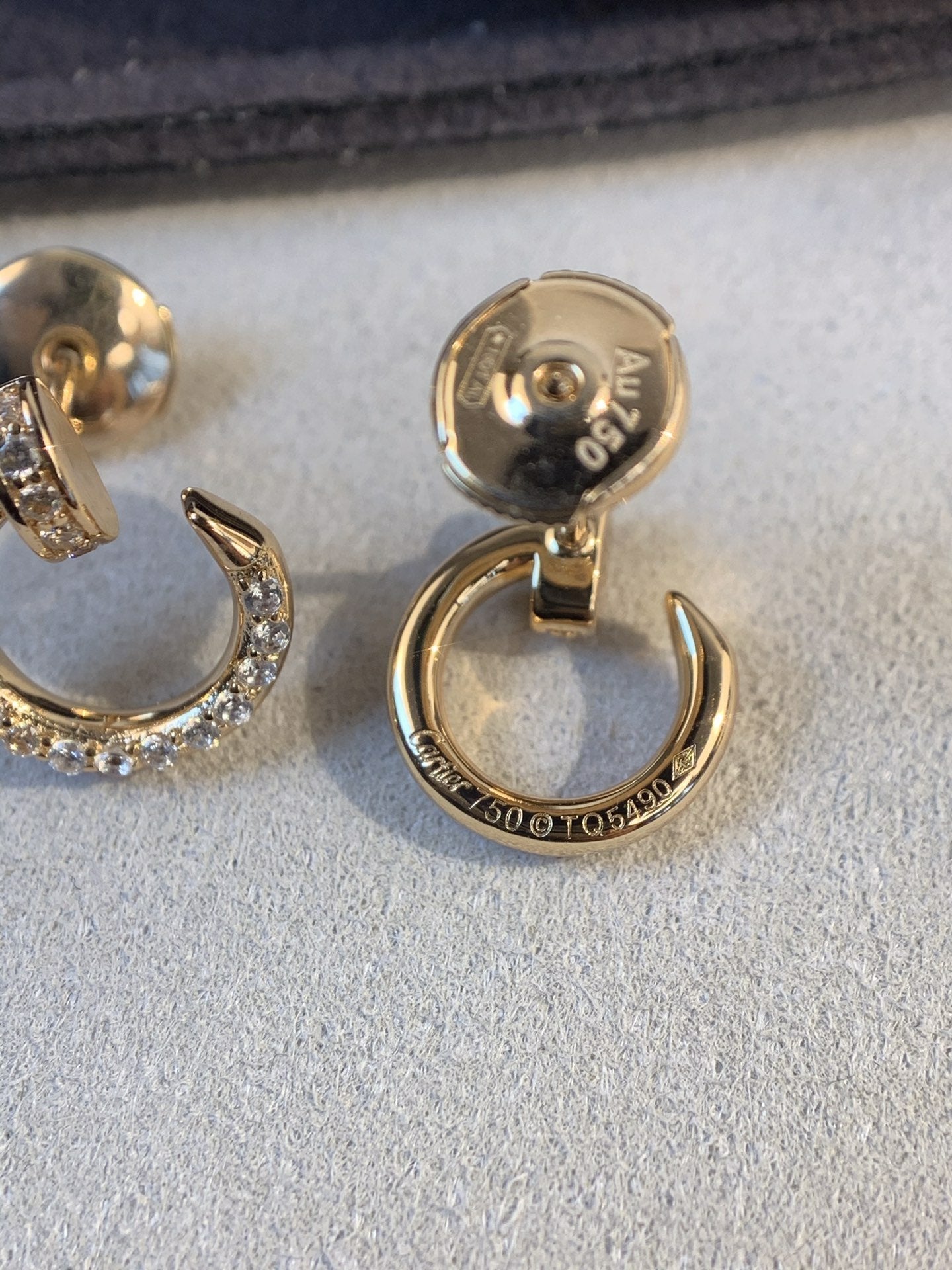 [Olivia JW]JUSTE EARRINGS GOLD DIAMONDS