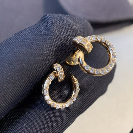 [Olivia JW]JUSTE EARRINGS GOLD DIAMONDS