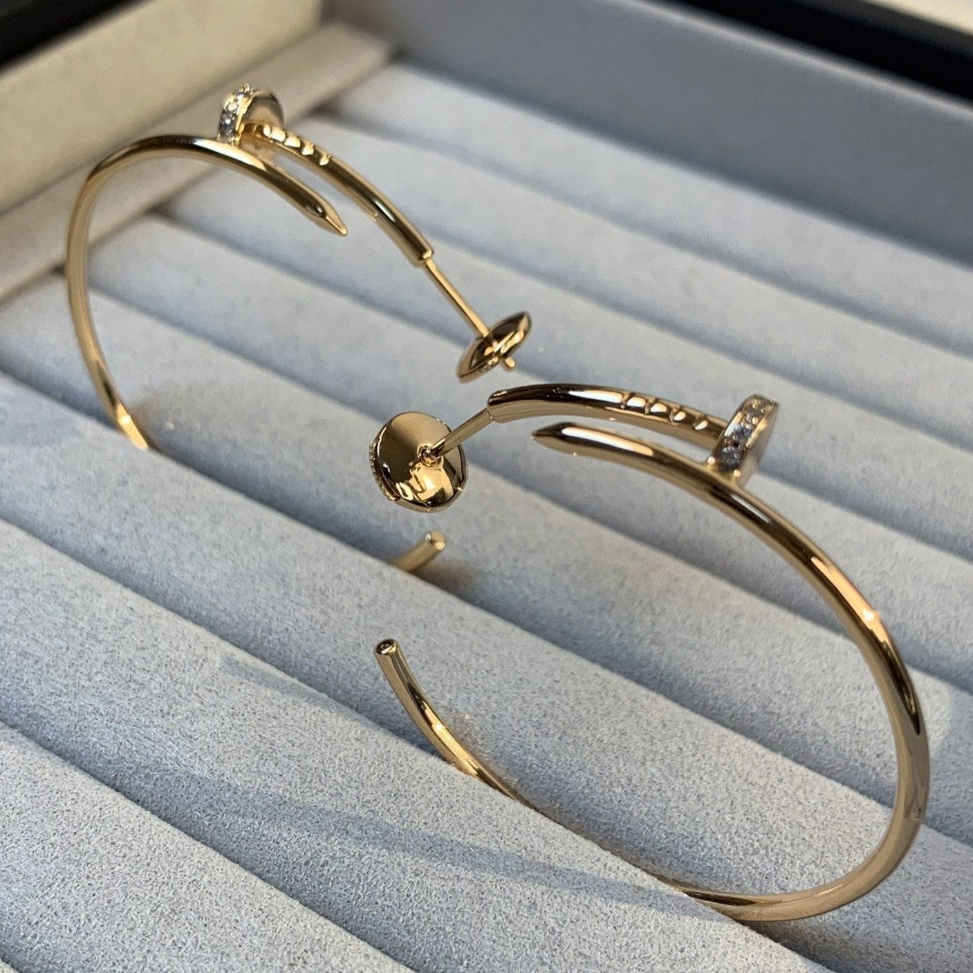[Olivia JW]JUSTE EARRINGS GOLD DIAMONDS 1.8MM
