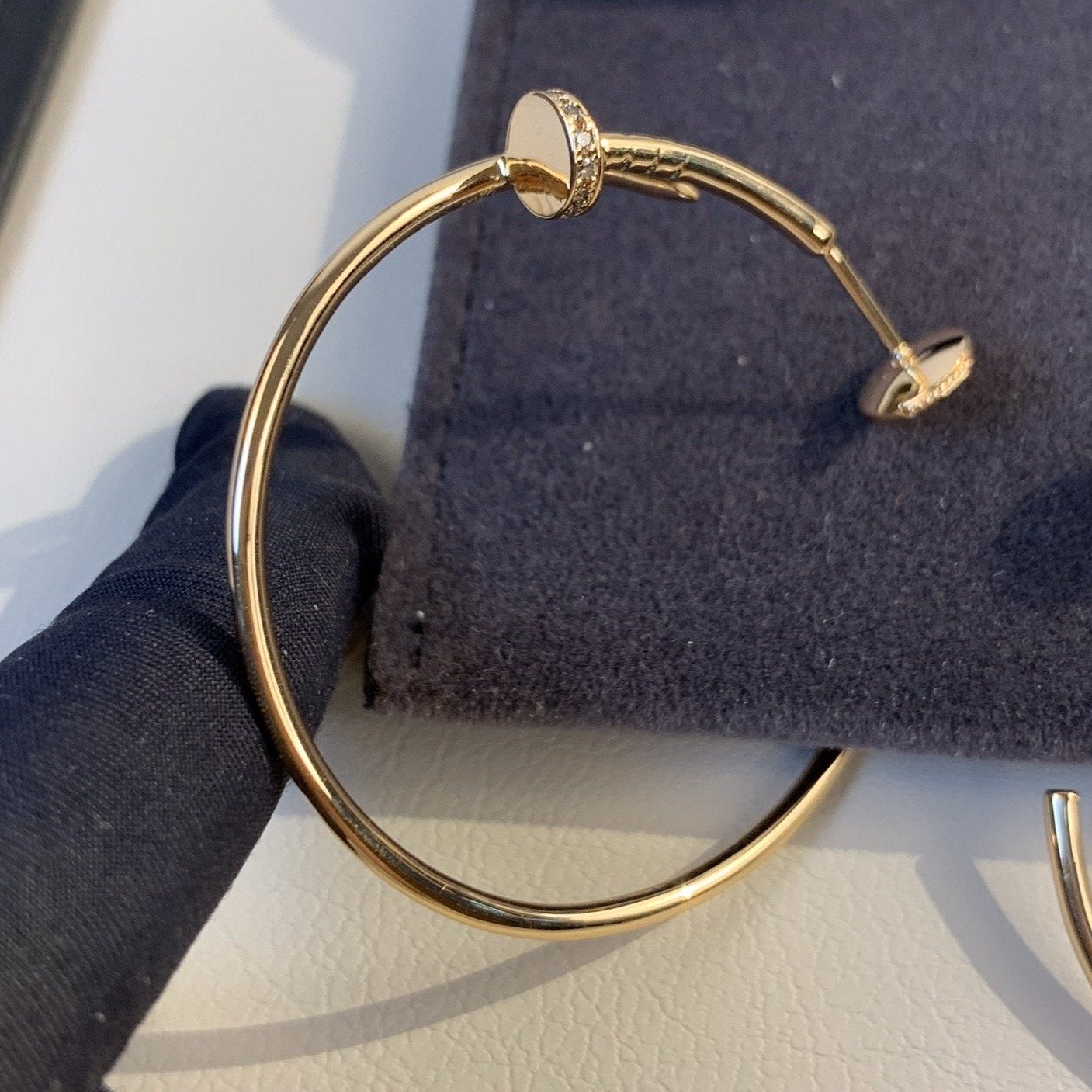 [Olivia JW]JUSTE EARRINGS GOLD DIAMONDS 1.8MM