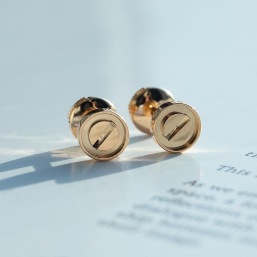 [Olivia JW]LOVE EARRINGS PINK GOLD 10MM