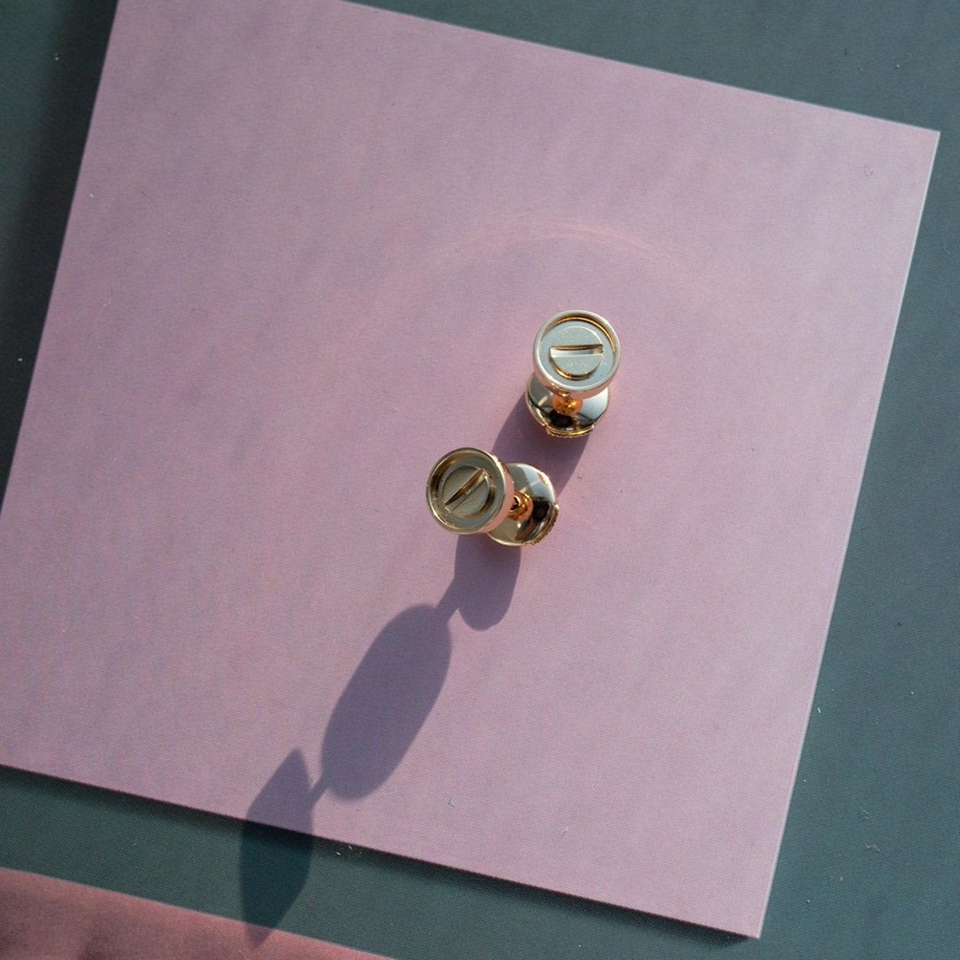 [Olivia JW]LOVE EARRINGS PINK GOLD 10MM