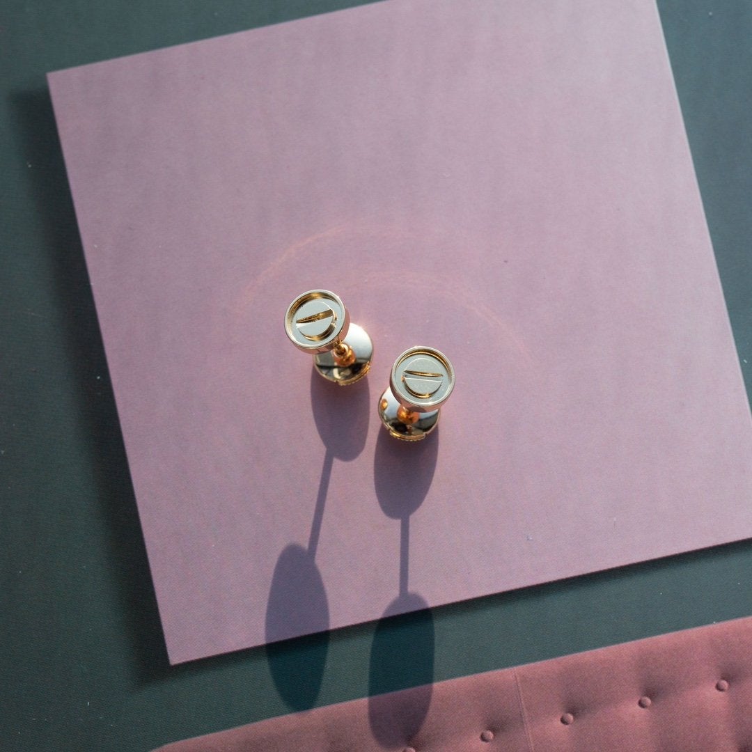 [Olivia JW]LOVE EARRINGS PINK GOLD 10MM