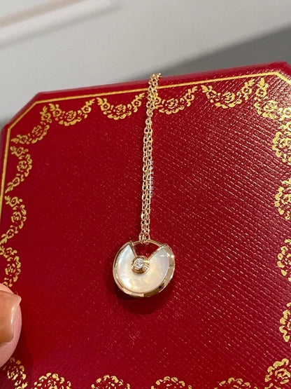 [Olivia JW]AMULETTE ROSE GOLD MOP NECKLACE