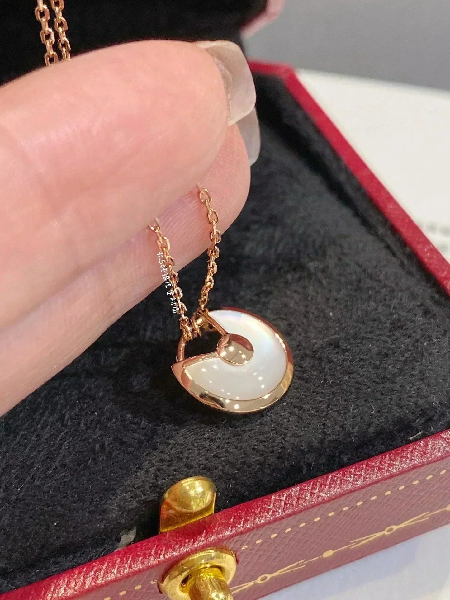 [Olivia JW]AMULETTE ROSE GOLD MOP NECKLACE