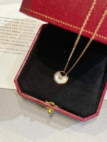 [Olivia JW]AMULETTE ROSE GOLD MOP NECKLACE