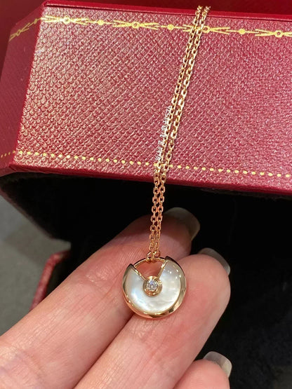 [Olivia JW]AMULETTE ROSE GOLD MOP NECKLACE