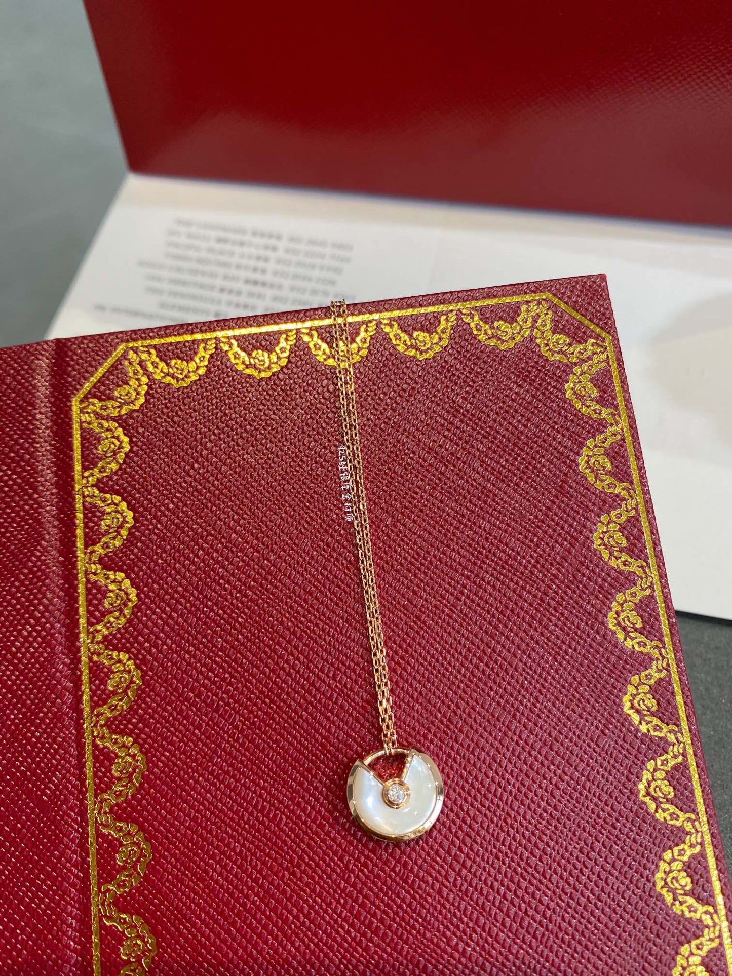 [Olivia JW]AMULETTE ROSE GOLD MOP NECKLACE