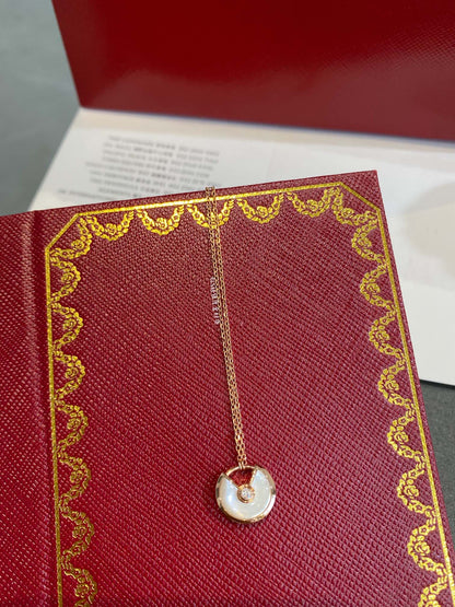 [Olivia JW]AMULETTE ROSE GOLD MOP NECKLACE