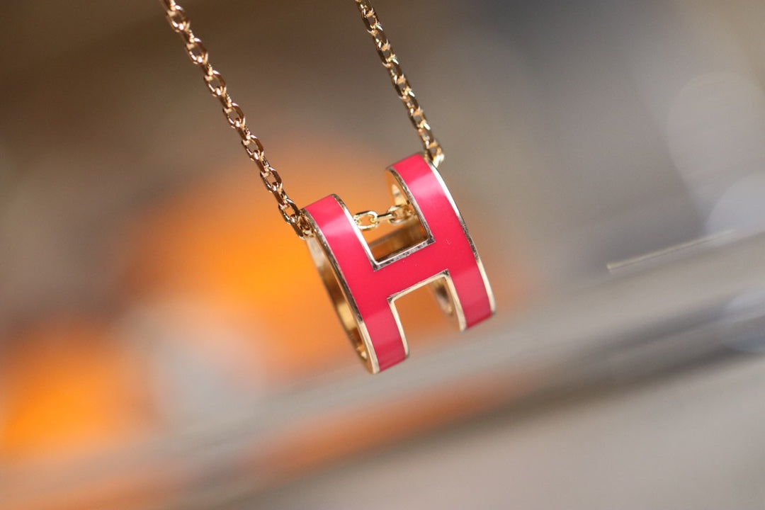 [Olivia JW]POP H PEDANT PINK GOLD