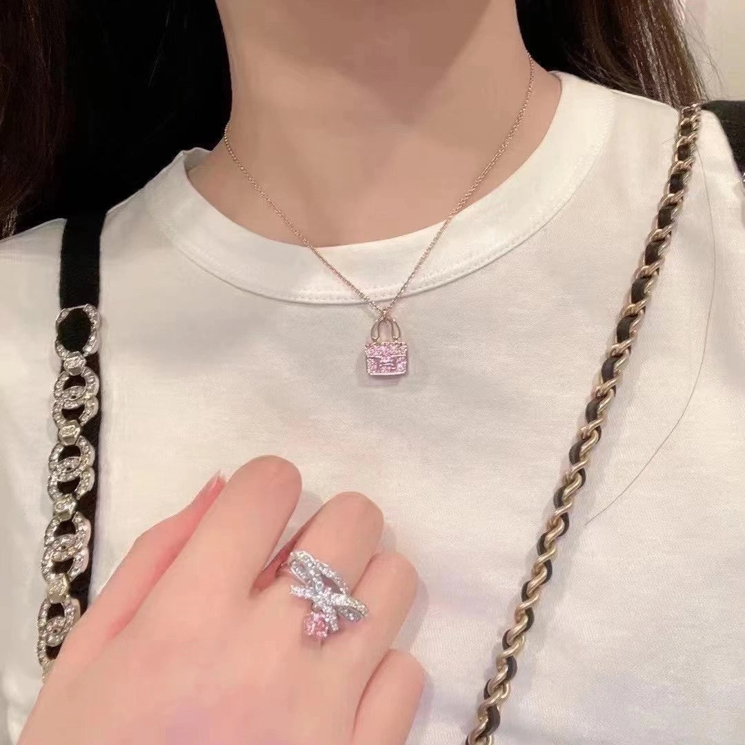 [Olivia JW]CONSTANCE PEDANT PURPLE DIAMOND NECKLACE