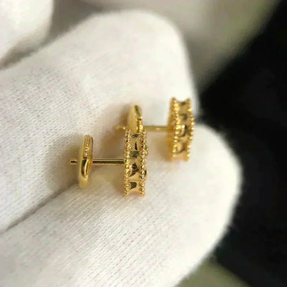 [Olivia JW]CLOVER MINI 9.5MM MALACHITE  EARRINGS