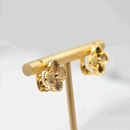 [Olivia JW]CLOVER MEDIUM 1 MOTIFS LASER EARRINGS