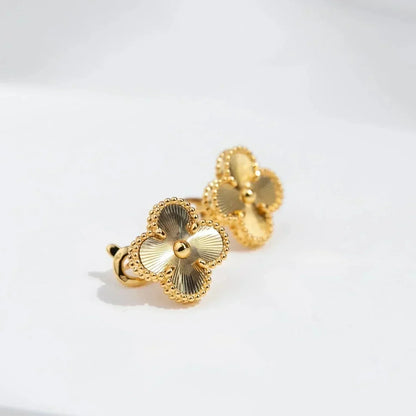 [Olivia JW]CLOVER MEDIUM 1 MOTIFS LASER EARRINGS