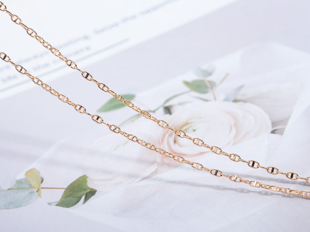 [Olivia JW]ECHAPPEE NECKLACE PINK GOLD