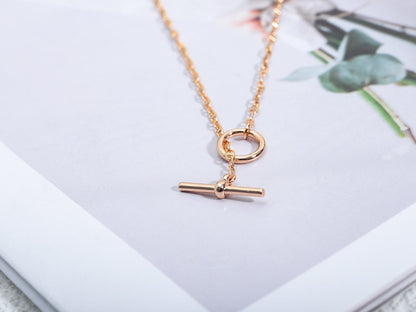 [Olivia JW]ECHAPPEE NECKLACE PINK GOLD