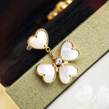 [Olivia JW]CLOVER SWEET WHITE MOP EARRINGS