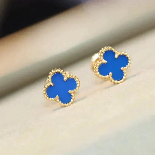 [Olivia JW]CLOVER MINI 9.5MM TURQUOISE EARRINGS