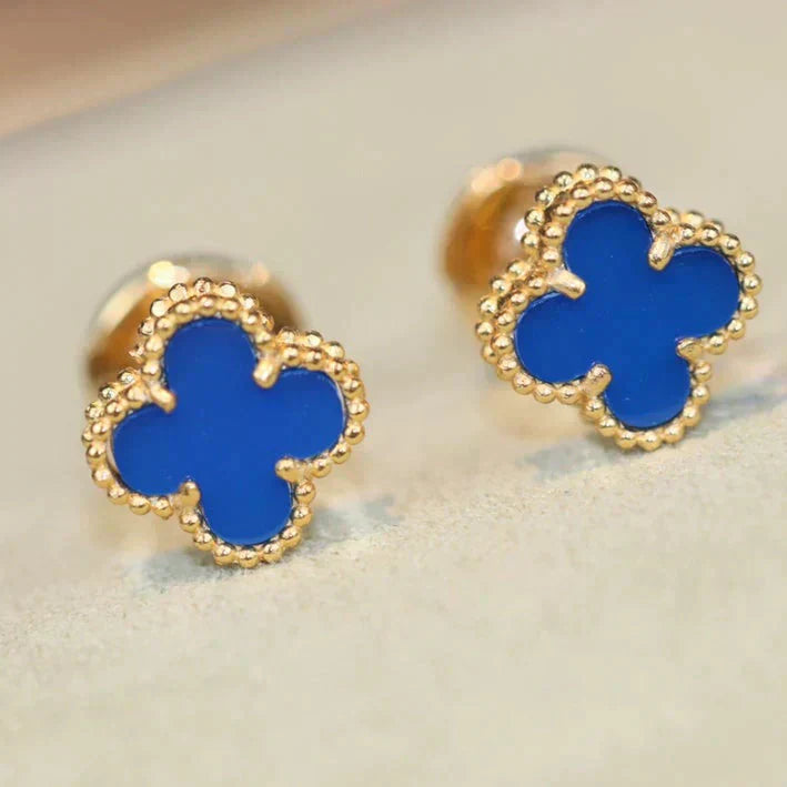 [Olivia JW]CLOVER MINI 9.5MM TURQUOISE EARRINGS