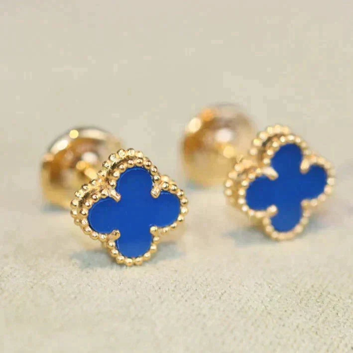 [Olivia JW]CLOVER MINI 9.5MM TURQUOISE EARRINGS