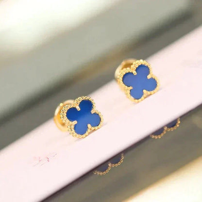 [Olivia JW]CLOVER MINI 9.5MM TURQUOISE EARRINGS