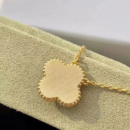 [Olivia JW]CLOVER 15MM DIAMOND TURQUOISE NECKLACE