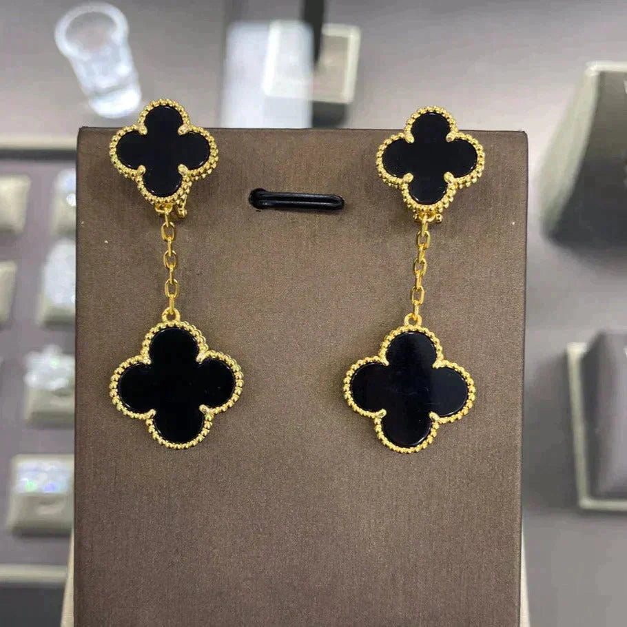 [Olivia JW]CLOVER 2 MOTIFS  EARRINGS (MULTIPLE CHOICESC