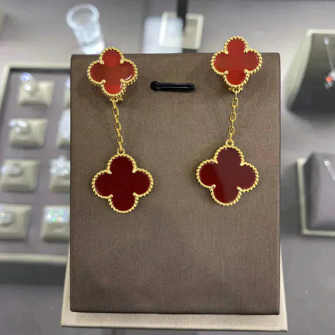 [Olivia JW]CLOVER 2 MOTIFS  EARRINGS (MULTIPLE CHOICESC