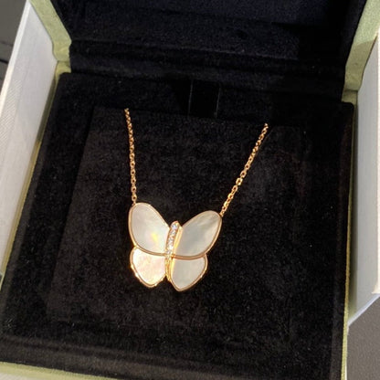 [Olivia JW]BUTTERFLY GOLD MOP DIAMOND NECKLACE