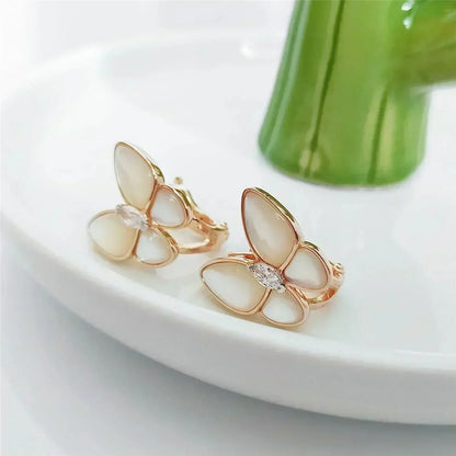 [Olivia JW]BUTTERFLY MOP DIAMOND EARRINGS