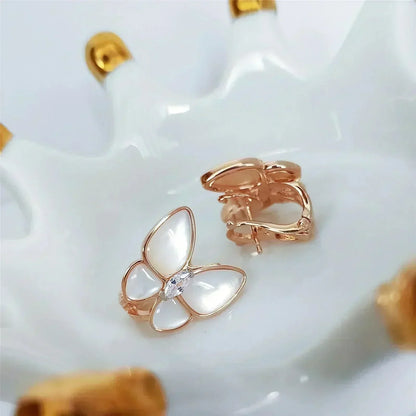 [Olivia JW]BUTTERFLY MOP DIAMOND EARRINGS