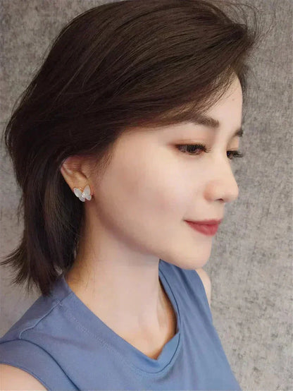 [Olivia JW]BUTTERFLY MOP DIAMOND EARRINGS