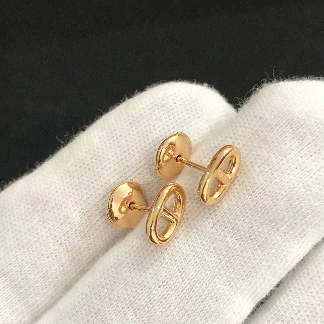 [Olivia JW]CHAINE SMALL EARRINGS GOLD AND SILVER