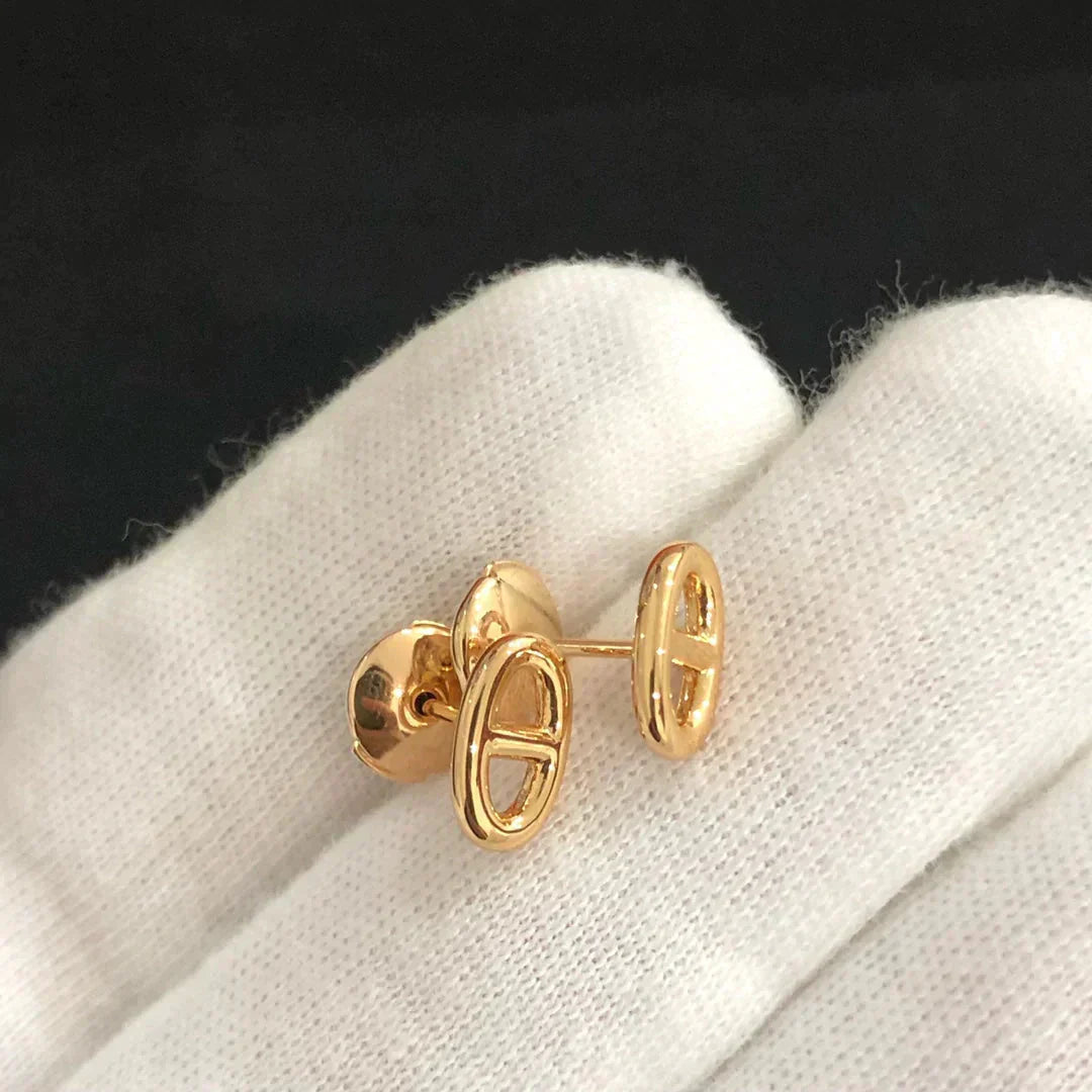 [Olivia JW]CHAINE SMALL EARRINGS GOLD AND SILVER