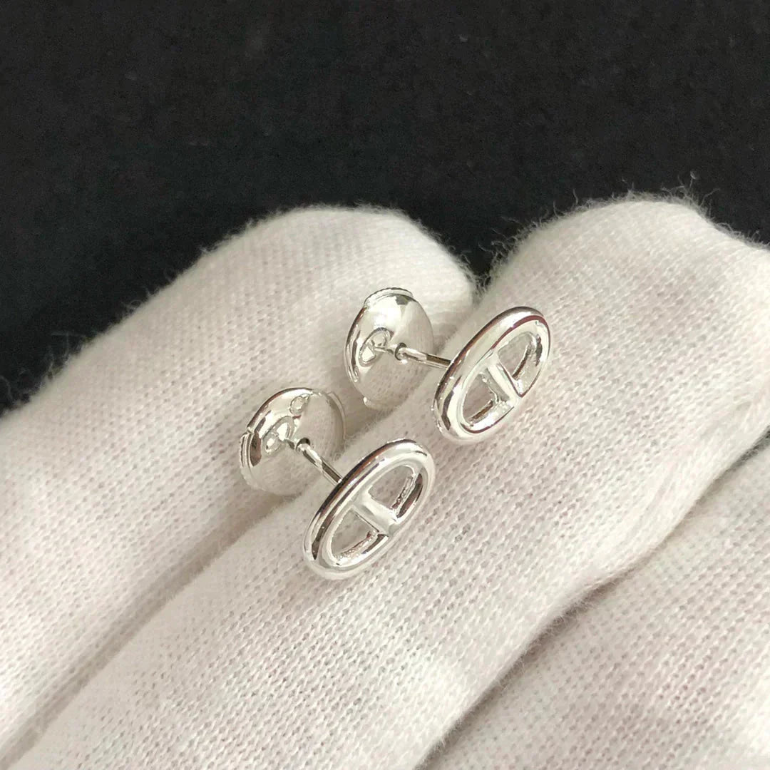 [Olivia JW]CHAINE SMALL EARRINGS GOLD AND SILVER