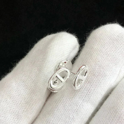 [Olivia JW]CHAINE SMALL EARRINGS GOLD AND SILVER