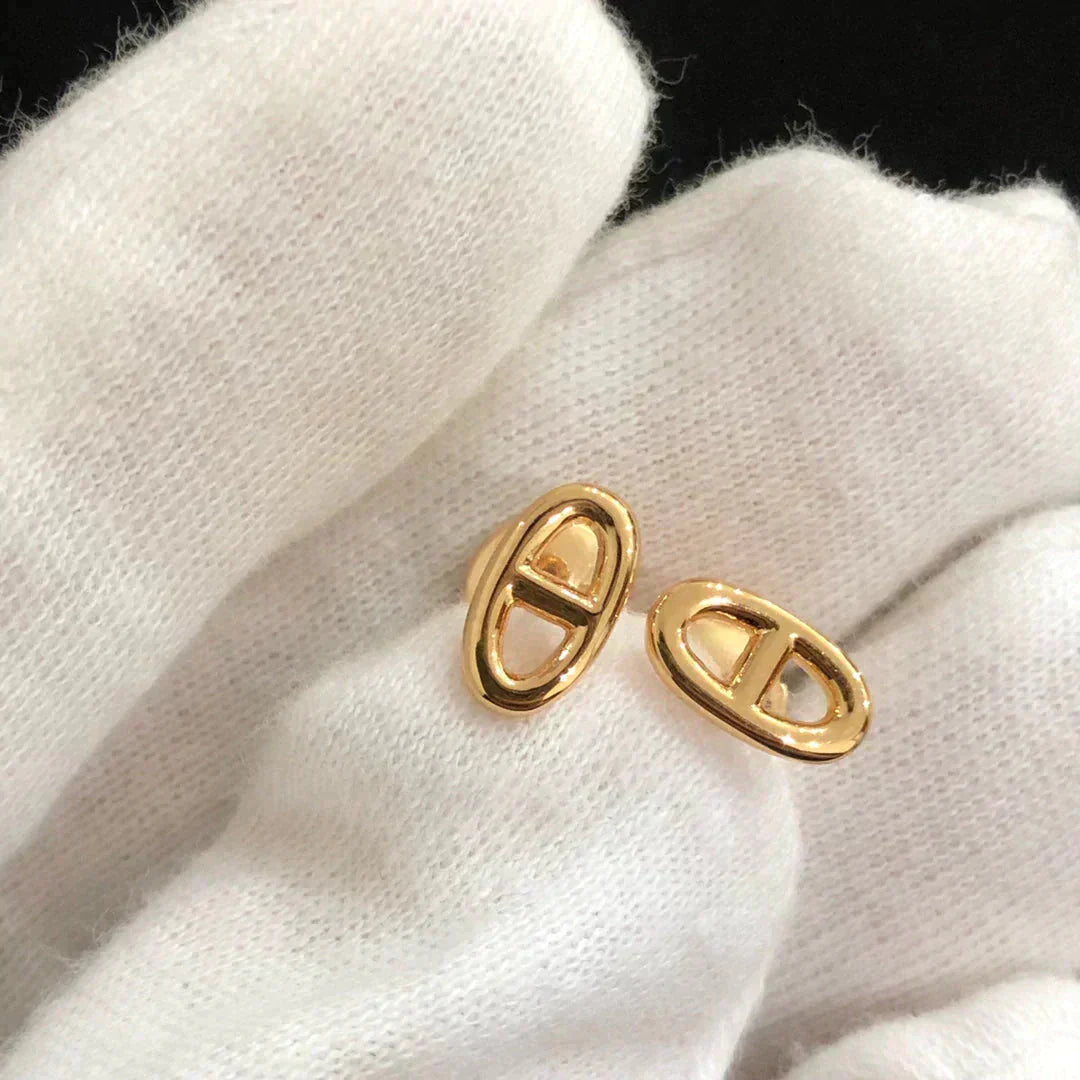 [Olivia JW]CHAINE SMALL EARRINGS GOLD AND SILVER