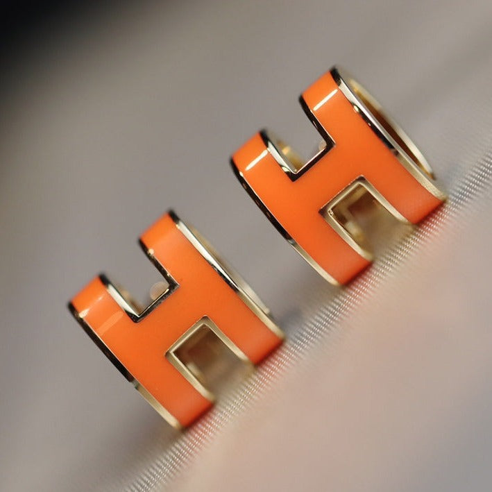 [Olivia JW]MINI POP H EARRINGS ORANGE