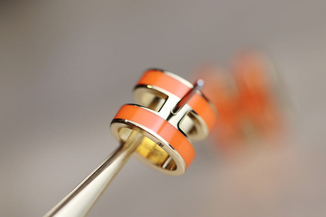 [Olivia JW]MINI POP H EARRINGS ORANGE