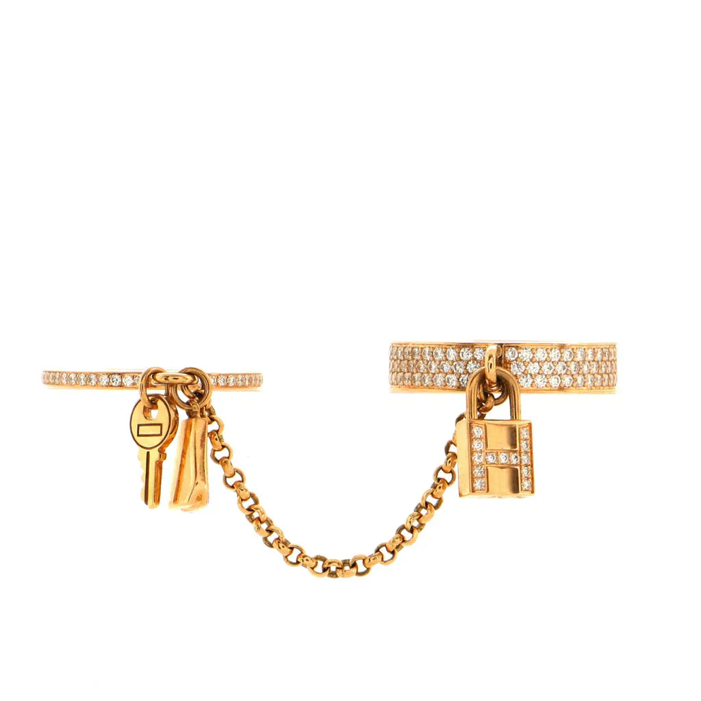 [Olivia JW]HM KELLY CLOCHETTE DOUBLE RING IN  WITH DIAMONDS
